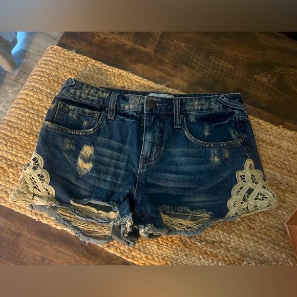 Free People Denim - Free People Lacey Denim Cutoff Shorts